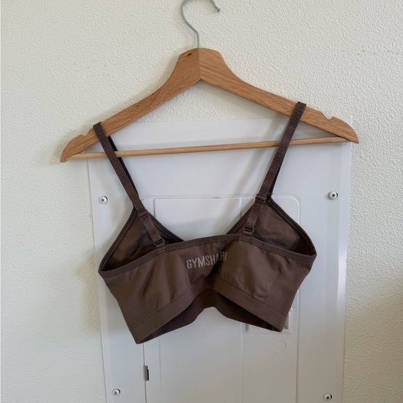 Gymshark Seamless V-Neck Bralette in Soul Brown - Picture 2 of 2